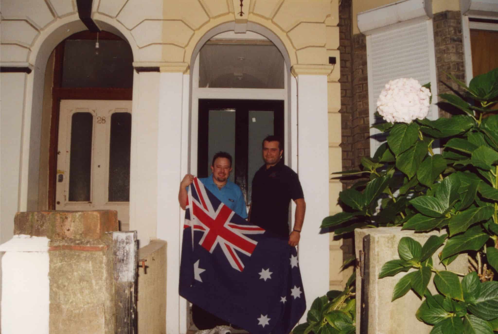 Jason Kearney Living In London 2002 With His Aussie Mate Nathan Goode